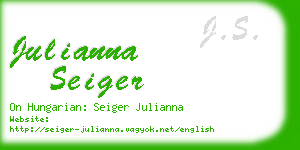 julianna seiger business card